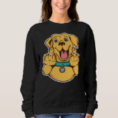 Sweatshirt Mittelfinger Labrador Retriever (Devant)