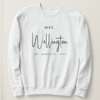 Mme Black Script Nom personnalisé Mariée nouvellem