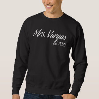 Sweatshirt Mme VARGAS 2023 nouvelle mariée douche de mariage 