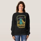 Sweatshirt Mobile Alabama Ufo Alien Hunter Ironique 80s State (Devant entier)