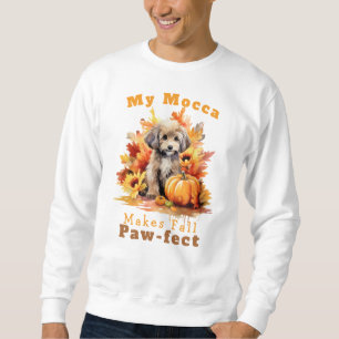 Sweatshirt Moca de chien d'automne personnalisable