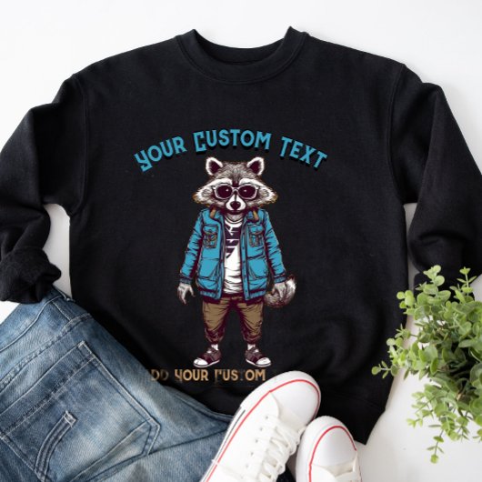 Sweatshirt Mode animal branché Racoon