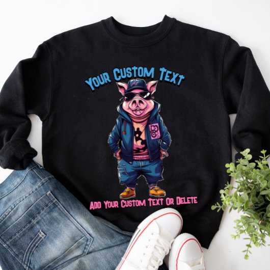 Sweatshirt Mode Animale Cochon Élégant