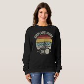 Sweatshirt Mode Avion vintage Retro Pilot Flying (Devant entier)