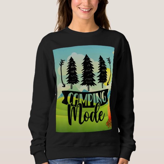 Sweatshirt Mode Camping Bonfire Randonnées Trails Escalade Mo (Devant)