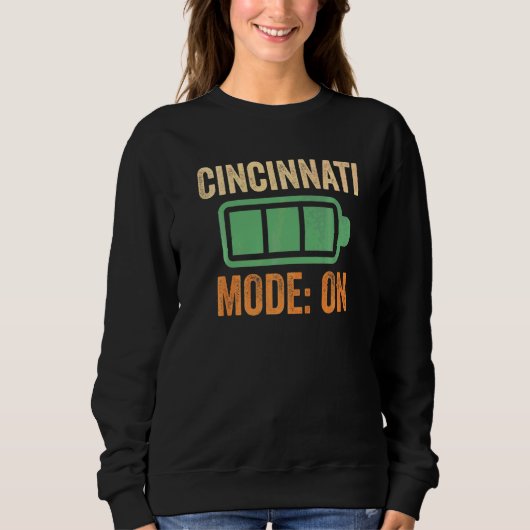 Sweatshirt Mode Cincinnati sur batterie (Devant)