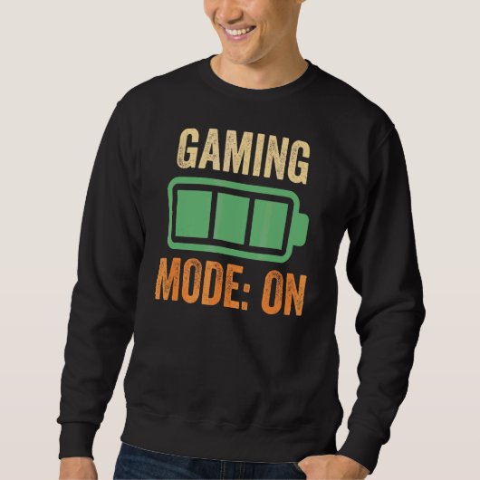 Sweatshirt Mode de jeu sur conception de batterie (Devant)