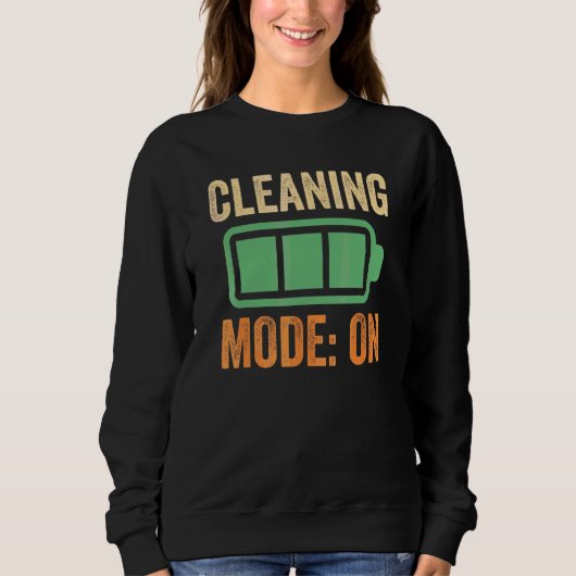Sweatshirt Mode de nettoyage sur conception de batterie (Devant)