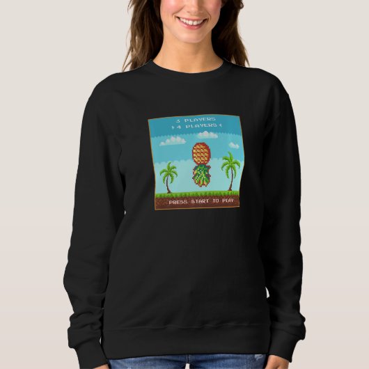 Sweatshirt Mode de vie des échangistes Fête du Pineapple à l' (Devant)