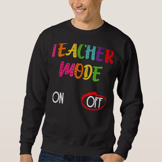 Sweatshirt Mode Enseignant Désactivé Fin De L'Année Bonjour É (Devant)