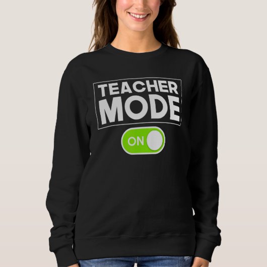 Sweatshirt Mode Enseignant Sur Enseignant Enthousiaste School (Devant)