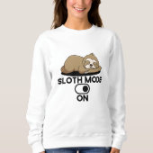 Sweatshirt Mode fentes Activé - Mignonne drôle Lazy (Devant)