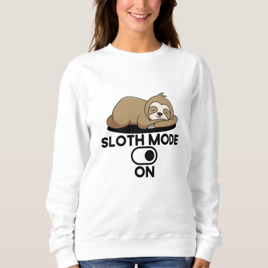 Sweatshirt Mode fentes Activé - Mignonne drôle Lazy (Devant)