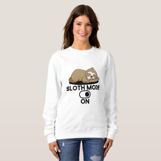 Sweatshirt Mode fentes Activé - Mignonne drôle Lazy (Devant entier)