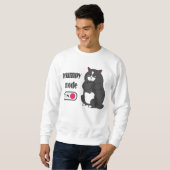 Sweatshirt Mode grumeux sur drôle de gros chat (Devant entier)