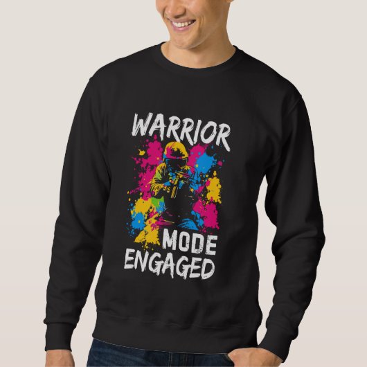 Sweatshirt Mode guerrier Engagé Paintball (Devant)