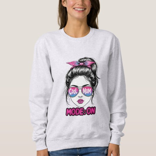 Sweatshirt Mode Maman Cool Activé – Design Amusant et Branché (Devant)