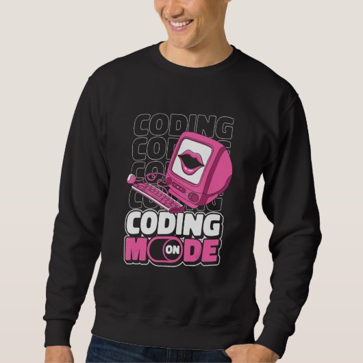 Sweatshirt Mode programmeur activé Programmation Codeur dével (Devant)