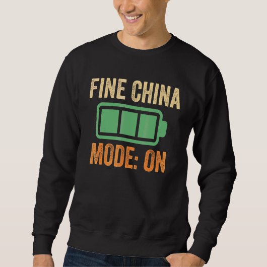 Sweatshirt Mode Vaisselle Fine sur conception de batterie (Devant)