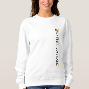 Sweatshirt Modèle Ajouter votre texte ici Blanc de base pour