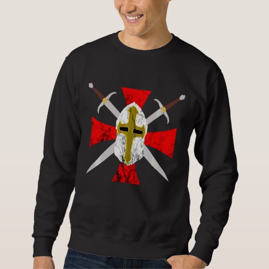 Sweatshirt Modèle Croisés Chevaliers Chevaliers Code croisé S (Devant)
