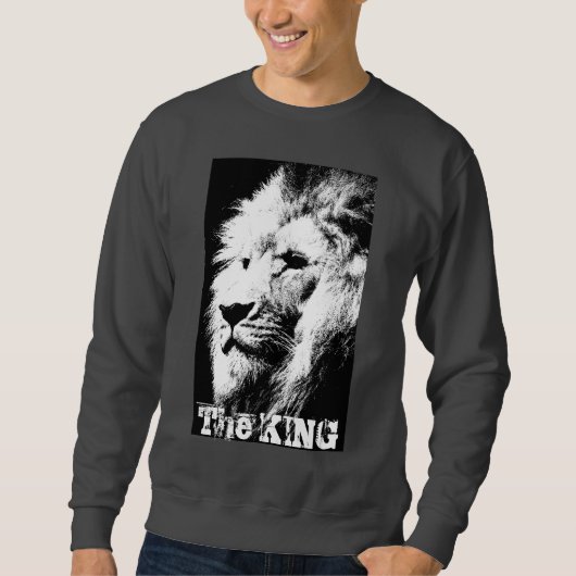 Sweatshirt Modèle de tête de lion Le Roi Moderne Pop Art Homm (Devant)