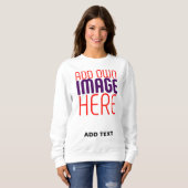 SWEATSHIRT MODÈLE DE TEXTE D'IMAGE BLANCHE SIMPLE MODERNE (Devant entier)