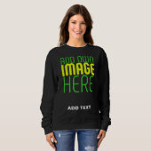 SWEATSHIRT MODÈLE DE TEXTE D'IMAGE NOIRE SIMPLE ET MODERNE (Devant entier)