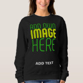 SWEATSHIRT MODÈLE DE TEXTE D'IMAGE NOIRE SIMPLE ET MODERNE (Devant)