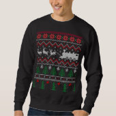 Sweatshirt Modèle Locomotive Train laide de Noël doux (Devant)