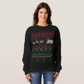 Sweatshirt Modèle Locomotive Train laide de Noël doux (Devant entier)
