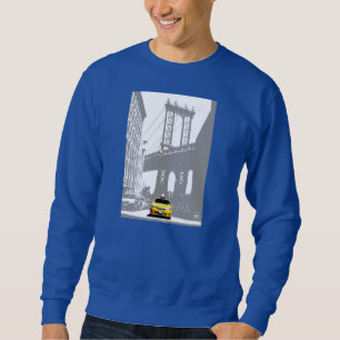 Sweatshirt Modèle royal profond New York City Nyc Taxi jaune