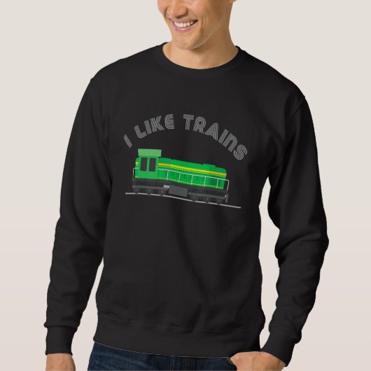 Sweatshirt Modèle Train Collecteur Kids Railroad Diesel J'aim (Devant)