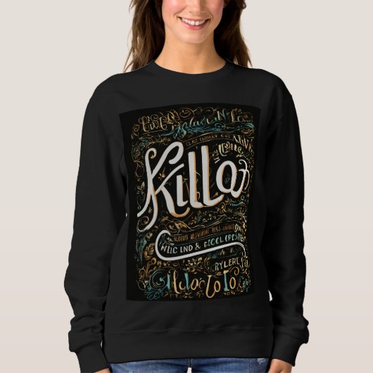 Sweatshirt modèles typographiques en mot killo (Devant)
