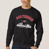 Sweatshirt Modern Baltimore Maryland Urban Skyline (Devant)