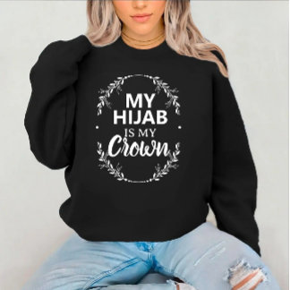 Sweatshirt Modern Custom Islamic Black Text