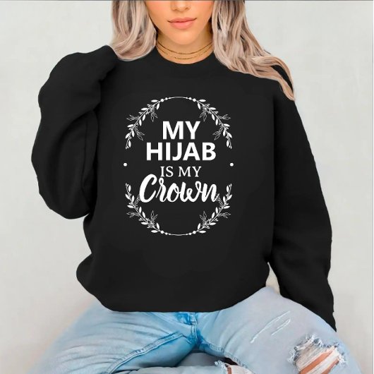 Sweatshirt Modern Custom Islamic Black Text