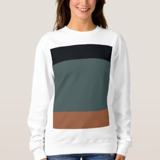Sweatshirt Modern Minimalist Tri-Tone: Charcoal, Slate, and O