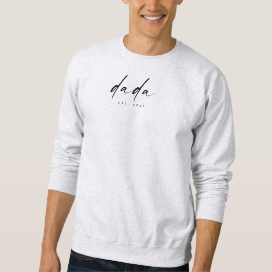 Sweatshirt Modern Script “Dada” Established, Dad Gift (Devant)