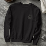 Sweatshirt Modern Simple Monogram Best Dad Ever Typography<br><div class="desc">Modern simple letter monograms on the front and nape.</div>