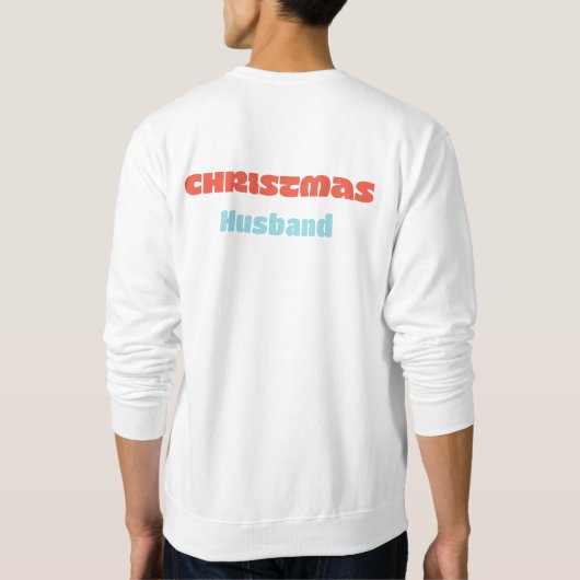 Sweatshirt MODERNE BOLD Merry Typographie retro mens chistmas (Dos)