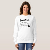Sweatshirt Moderne Cute Funtie Définition Tante Tante (Devant entier)