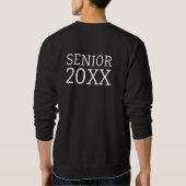 Sweatshirt Moderne Élégant Senior Green Thème Graduation (Dos)