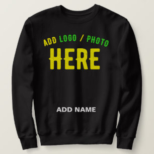 SWEATSHIRT MODERNE ET MODERNE PERSONNALISABLE NOIR VÉRIFIÉ