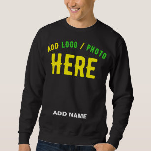 SWEATSHIRT MODERNE ET MODERNE PERSONNALISABLE NOIR VÉRIFIÉ
