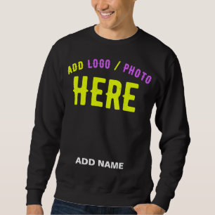 SWEATSHIRT MODERNE ET MODERNE PERSONNALISABLE NOIR VÉRIFIÉ