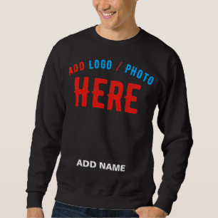 SWEATSHIRT MODERNE ET MODERNE PERSONNALISABLE NOIR VÉRIFIÉ