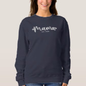 Sweatshirt Moderne Personnalisé Mama Est. Typographie à la mo (Devant)