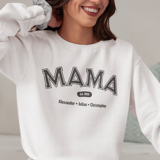 Sweatshirt Moderne Simple Bold Typographie Mama