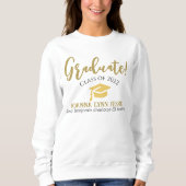 Sweatshirt Moderne Simple élégant Graduation or Casquette Scr (Devant)